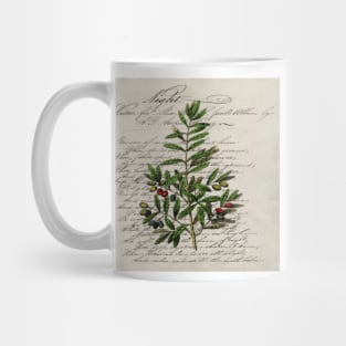 paris scripts kitchen artwork french botanical leaf olive Mug